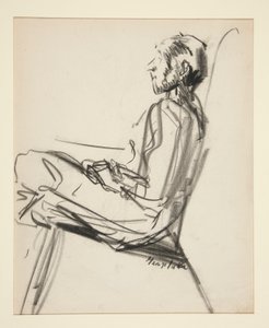 座っている男 作： George Benjamin Luks