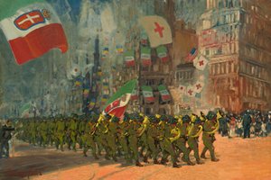 ベルサグリエーリ、1918 年。 作： George Benjamin Luks