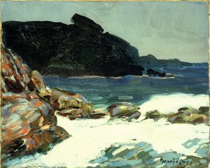 レッジ、エリザベス、メイン（キャンバスに油彩） 作： George Benjamin Luks