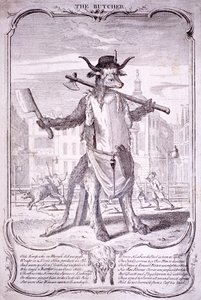 「肉屋」、1740 作： George Bickham