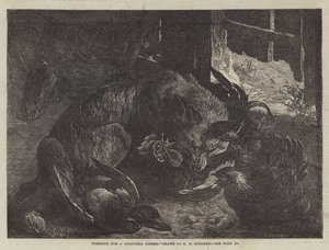 クリスマスディナーの採餌 作： George Bouverie Goddard
