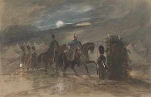 Acampamento em Chobham, 1853 com Oficiais e Sentinelas 作： George Bryant Campion