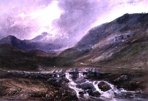 ウェールズの山岳シーン 作： George Bryant Campion