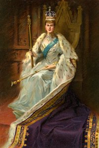 メアリー オブ テック、イギリスのジョージ 5 世の王妃、1911 年。 作： George C Wilmshurst