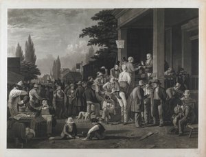 「The County Election」からの証明 17 作： George Caleb Bingham