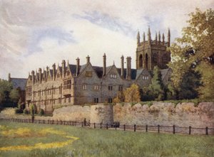 オックスフォード：フィールズのマートンカレッジ 作： George Carline