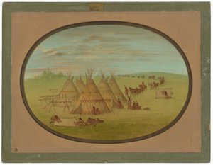 小さなスー族の村 作： George Catlin