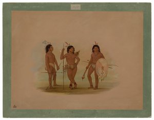 プルチー族の酋長と 2 人の若い戦士 作： George Catlin