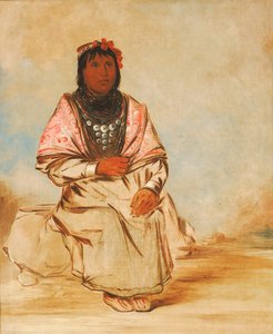 セミノールの女性、1838年。 作： George Catlin