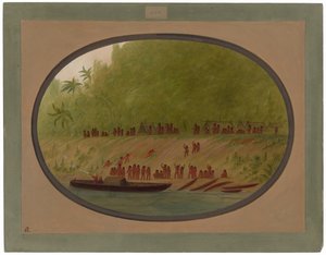 オレホナの小さな村 作： George Catlin