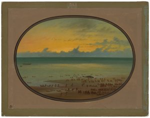 クジラが上陸 - クラホカット 作： George Catlin