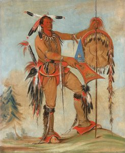 アーモウア、クジラ、キーオクックの主要な勇者の一人 作： George Catlin