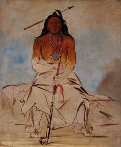 ポーニーの大勇者、メディスン・ホース、アー・シャー・ワウ・ロオクス・テ 作： George Catlin