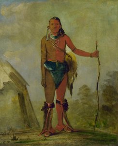 愛の輪、火、キツネの薬師、1835. 作： George Catlin