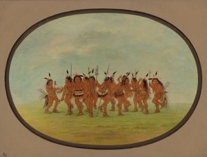 面白いダンス - スー、18611869。 作： George Catlin