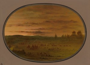 日没時のインドの野営地、18611869。