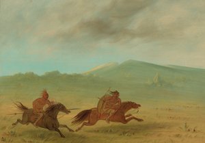 カマンチーを追うオーセージ インディアン、18611869。 作： George Catlin