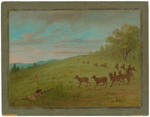 アンテロープシューティング - アサシンボイン 作： George Catlin