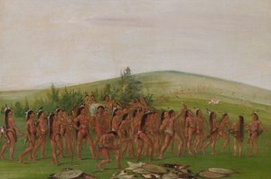 マンダンのアーチェリー 作： George Catlin