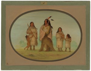 アサシンボインの戦士とその家族 作： George Catlin