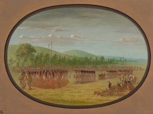 球技ダンス - チョクトー、18611869。 作： George Catlin