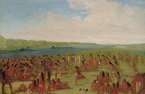 女性の舞踏会、プレイリー デュ シアン、1835 ～ 1836 年。 作： George Catlin
