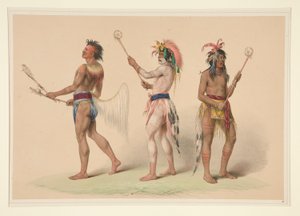ボールプレーヤー、pl。 北米インディアンのポートフォリオから21人 作： George Catlin
