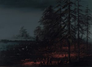 スー戦争党のビバーク、18611869。 作： George Catlin