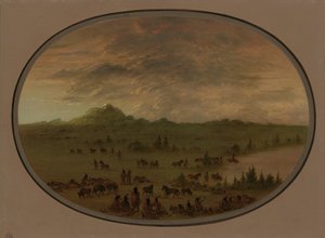 日の出時のスー戦争党のビバーク、18611869。