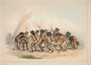 バッファローダンス、pl。 北米インディアンのポートフォリオから8人 作： George Catlin