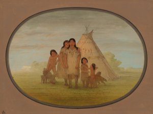 コマンチ族長の子供たちとウィグワム、18611869。