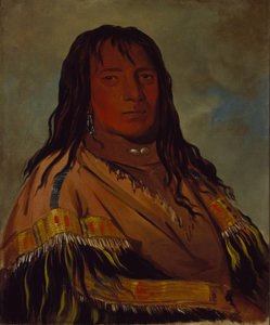 チャ・テ・ワ・ネ・チェ、ノー・ハート、ワ・ネ・ワッチ・トゥ・ネ・ナ・バンドの酋長 作： George Catlin