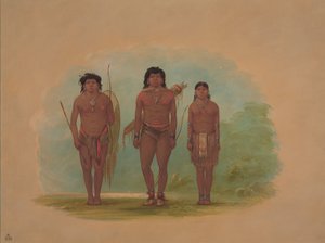 チャコ チーフ、その妻、そして戦士、18541869。 作： George Catlin