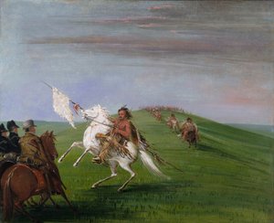 コマンチとドラグーンの出会い 作： George Catlin