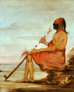 Coo-coo-coo、年老いた酋長のフクロウ、1836 年。 作： George Catlin