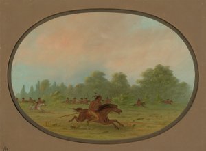 コマンチ戦争党の汚れ、18611869。 作： George Catlin