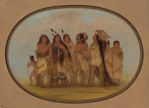 著名なカラスインディアン、18611869。 作： George Catlin