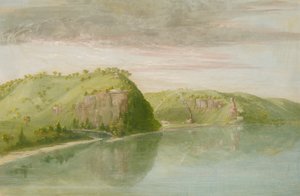 Dubuque の墓、アッパー ミシシッピ、1835-1836。 作： George Catlin