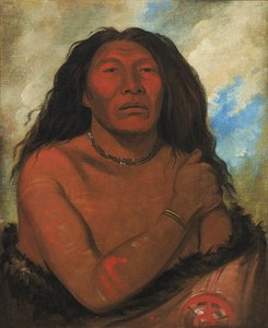 ダック・ギッツ・オ・オ・シー、レッド・ベアー、殊勲の戦士 作： George Catlin