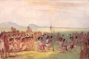 イーグルダンス、チョクトー、1835-1837。 作： George Catlin