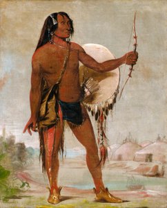 エ・エ・ア・チン・チア、レッド・サンダー、ブラック・モカシンの息子 作： George Catlin