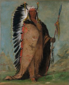 イーアサパ、ブラックロック、2つのケトルの酋長 作： George Catlin