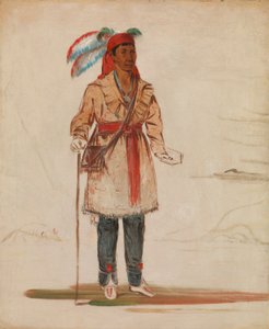 エ・トゥフ・オ・カウム、川の両岸、部族の長 作： George Catlin