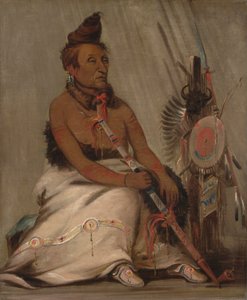 エ・ト・ク・パ・シ・ペ・シャ、ブラック・モカシン、年老いた酋長 作： George Catlin