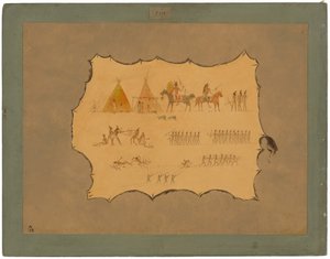シャイアンローブの複製 作： George Catlin