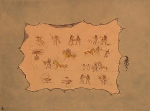 Mah-to-toh-pa のローブの複製 - Mandan、18611869。 作： George Catlin