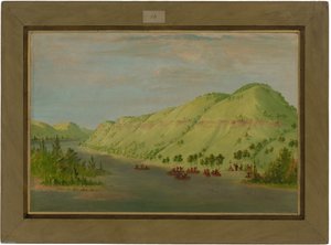 ヘネピン神父がミシシッピを離れてラ・サールに入社。 1680年5月8日 作： George Catlin