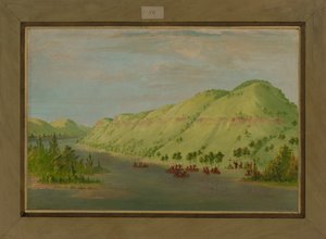ヘネピン神父、ミシシッピ州を去ってラサルに参加、1680年5月8日、1847-48 作： George Catlin