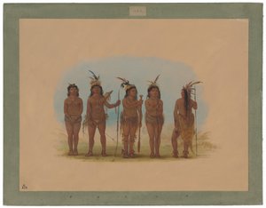 カリブインディアン5人 作： George Catlin