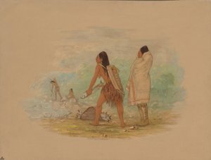 フラットヘッド インディアン、1861 年。 作： George Catlin